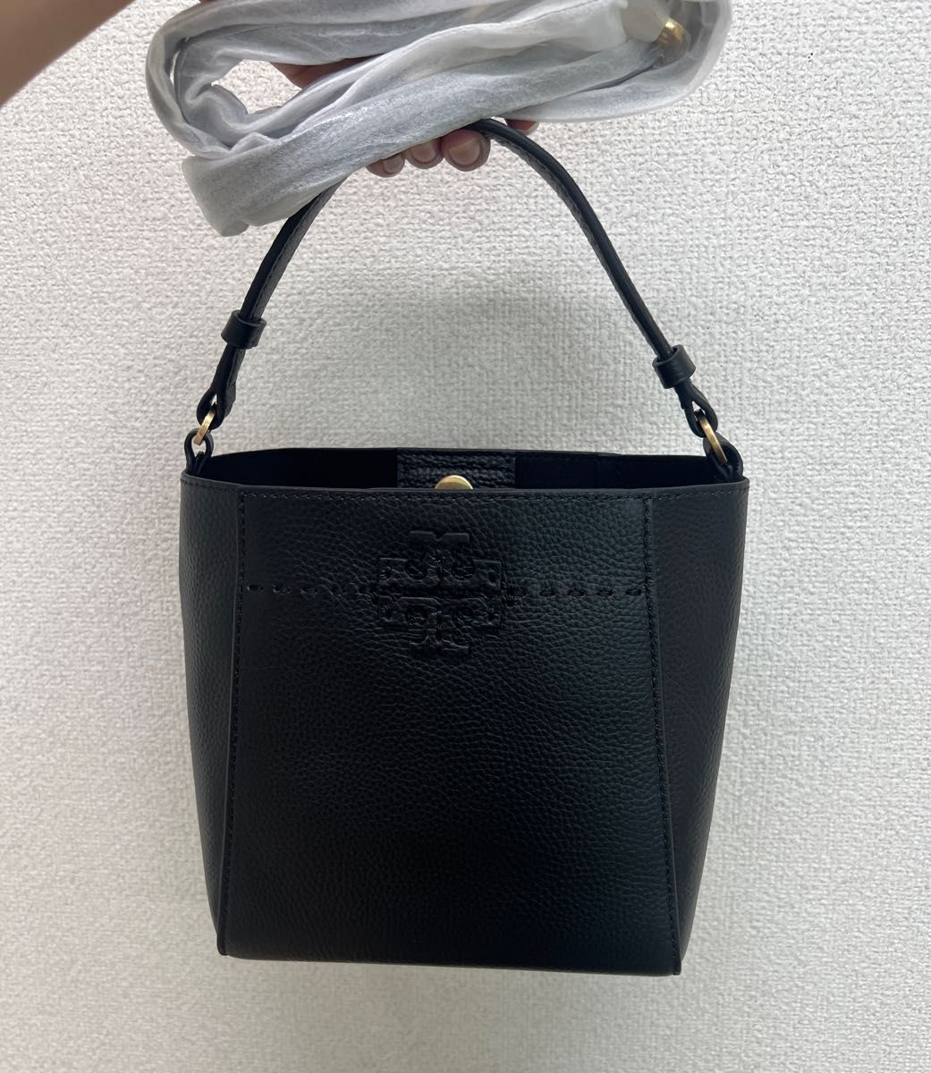 美品】トリーバーチ TORY BURCH トートバッグ レザー ブラック