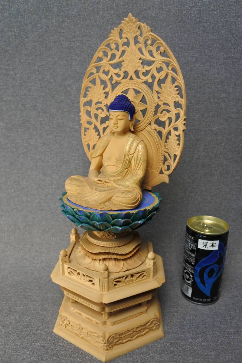 未使用保管品 高級仏像 座釈迦 彩色 金泥 仏具(200607A2-1)372 | www