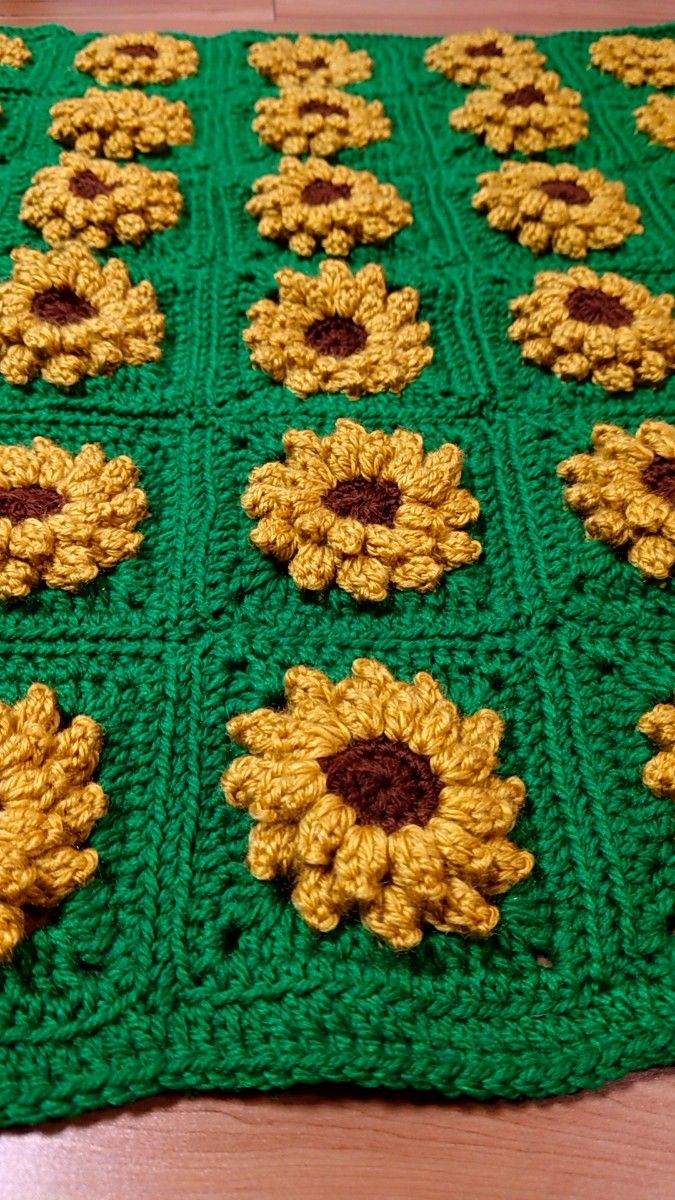 モチーフ編み【6】ハンドメイド ブランケット マルチカバー ハンドメイド 手編み モチーフ マルチカバー ブランケット