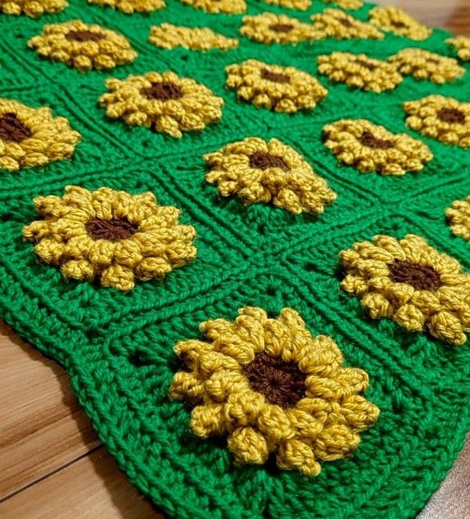 ハンドメイド 手編みモチーフマルチカバー ハンドメイド 手編み モチーフ マルチカバー ブランケット