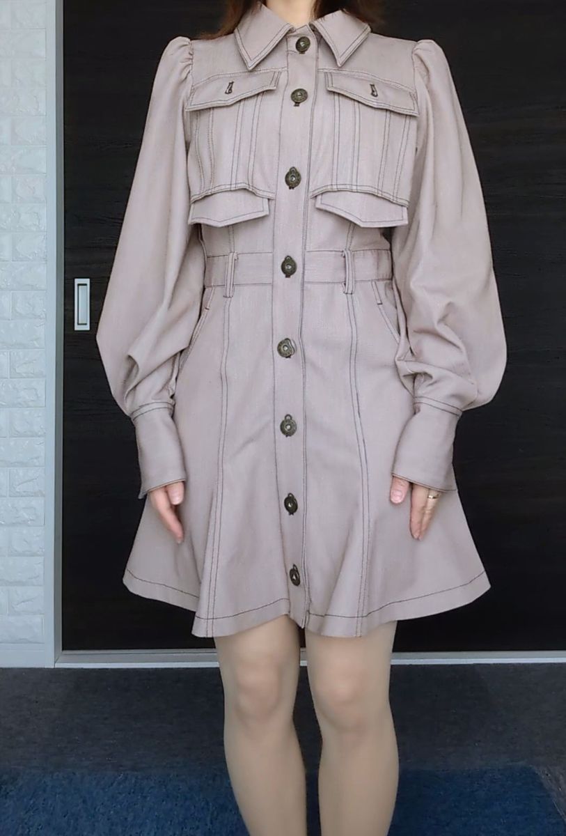 riendaクロップドレイヤードマーメイドワンピース