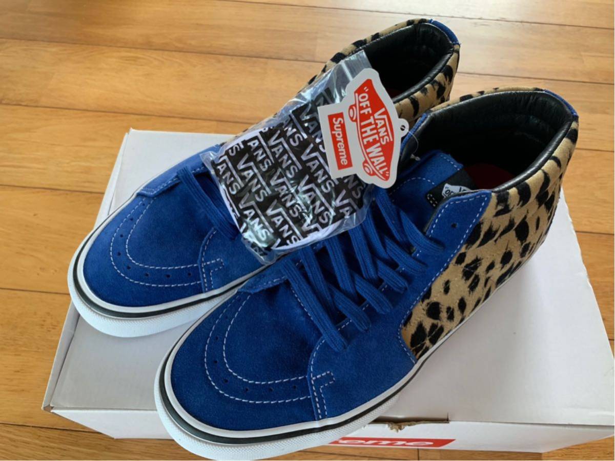 Supreme×VANS Sk8-Mid Pro 28cm US10 ブルー