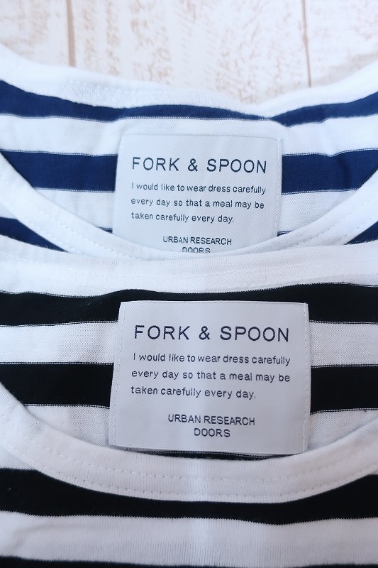 6-6122/FORK&SPOON 半袖ボーダーポケットTシャツ メンズ38 2点セット フォークアンドスプーン アーバンリサーチ URBAN RESEARCH_画像2