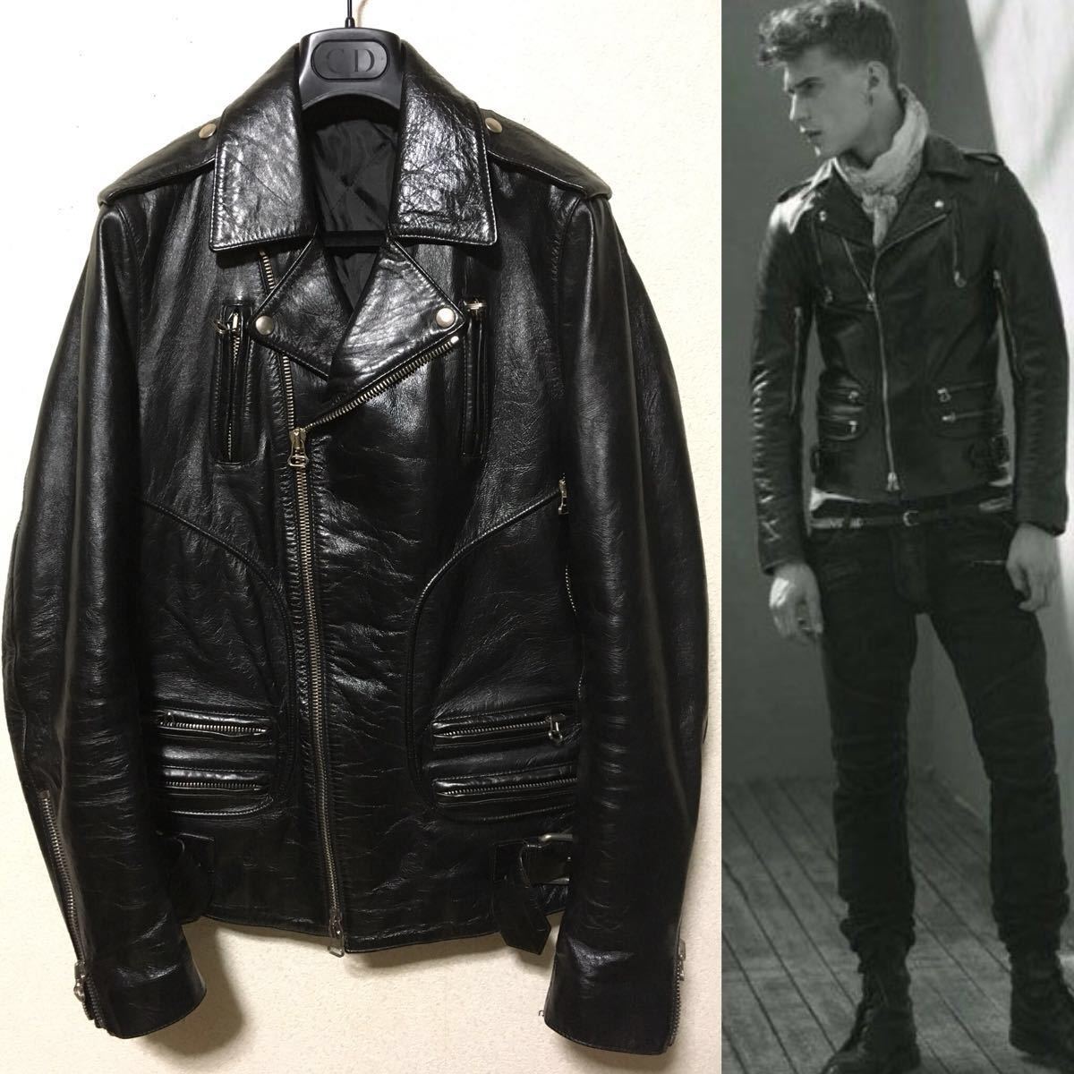Yahoo!オークション - BALMAIN 09AW Leather perfecto レザー Yahoo!オークション - BALMAIN 09AW Leather perfecto レザー