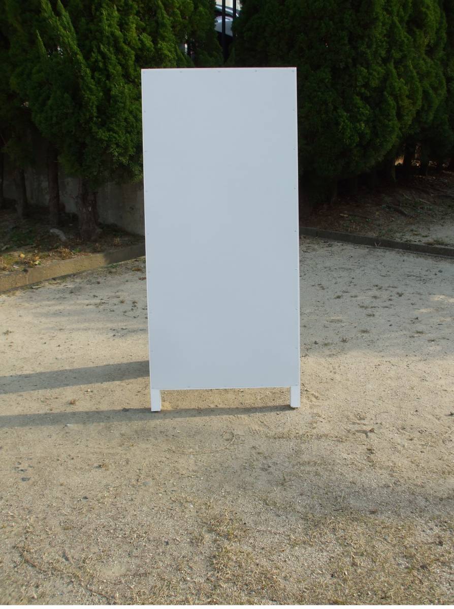 両面スタンド看板「冠水に注意（赤）」全長 約100cm 屋外可 送料込み