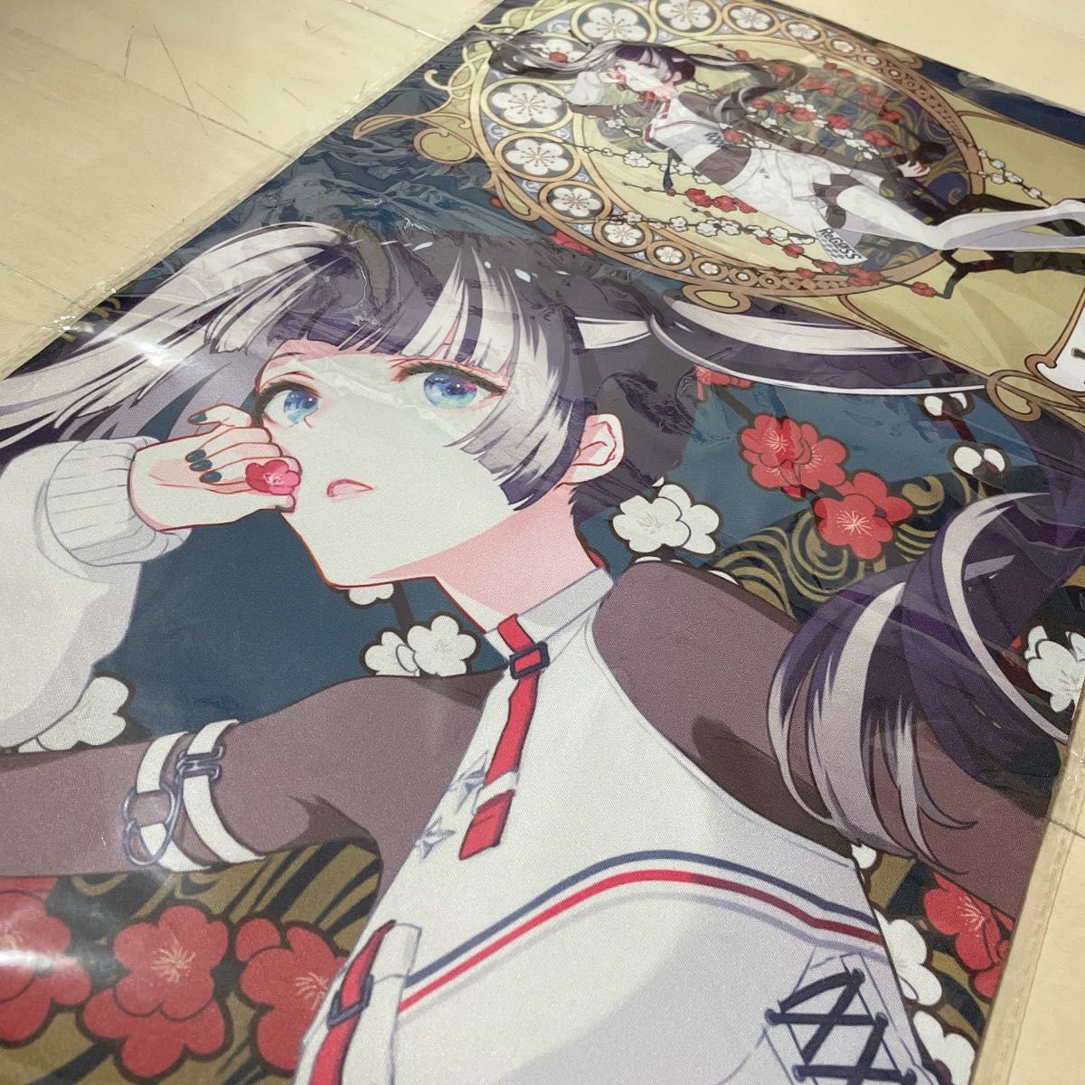 ホロライブ ミュシャ風 プレイマットセット 儒烏風亭 らでん】ミュシャ風 プレイマット プレマ 緑ラバー