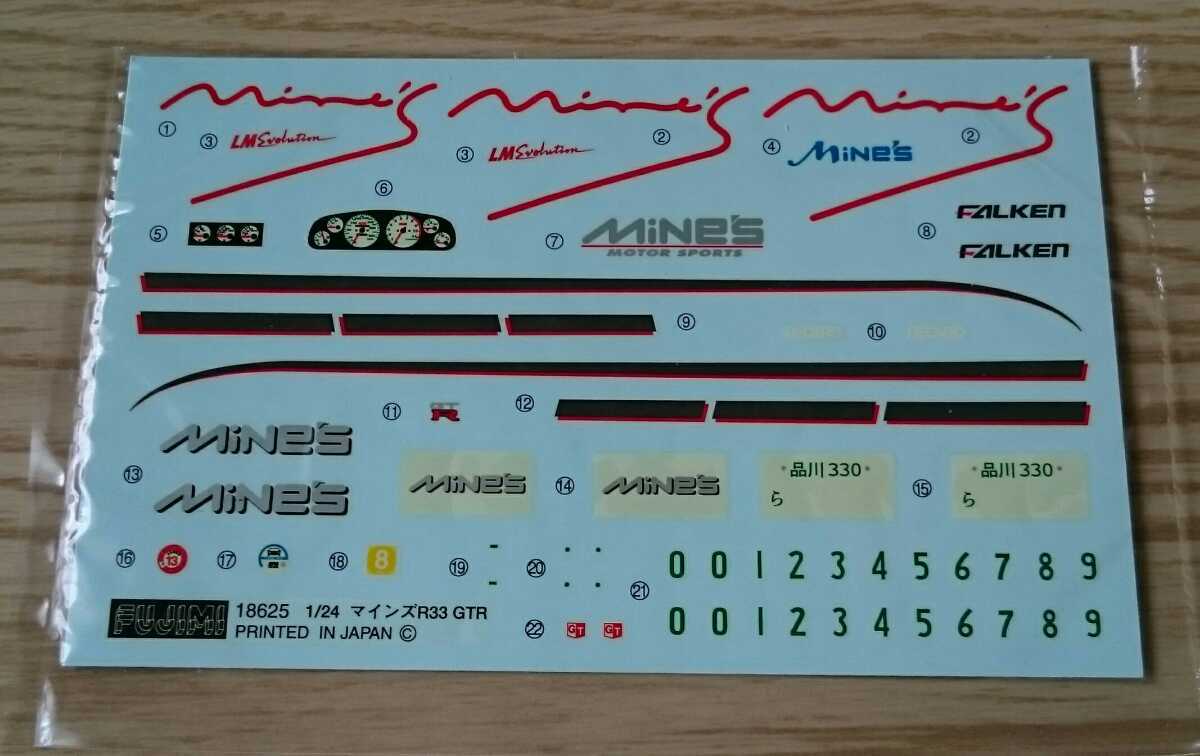 【限定】1/24 AOSHIMA mine's SKYLINE GT-R R33 NISSAN 日産 マインズ スカイライン アオシマ プラモデル_画像7