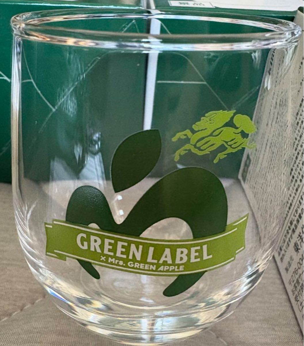 Mrs. GREEN APPLE ミセス グリーンラベルコラボグラス 4個セット Mrs GREEN APPLE ミセスグリーンアップル グリーンラベル グラス