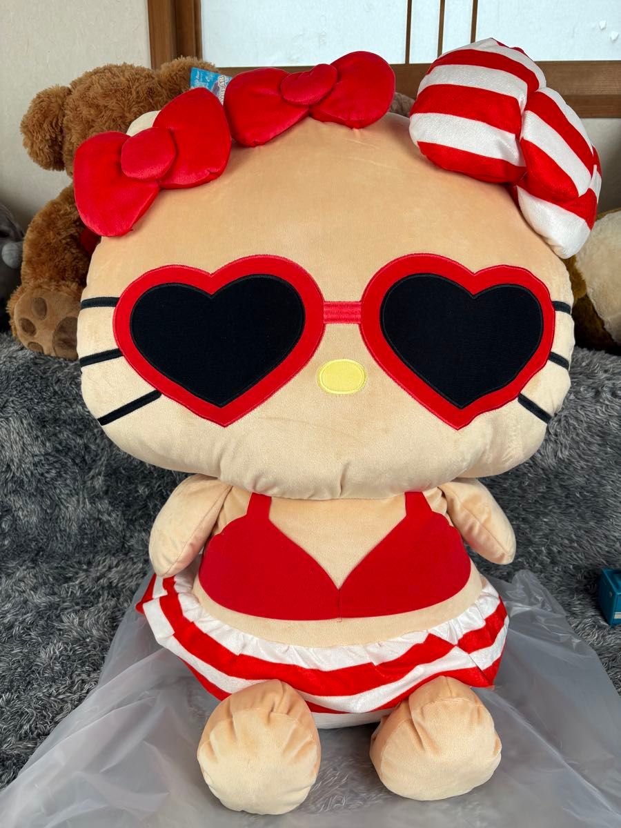 新品 ハローキティ 日焼けキティ ビッグクッション ぬいぐるみ ミニクッション ビッグクッション ハローキティ 日焼けキティ|Yahoo!フリマ(旧
