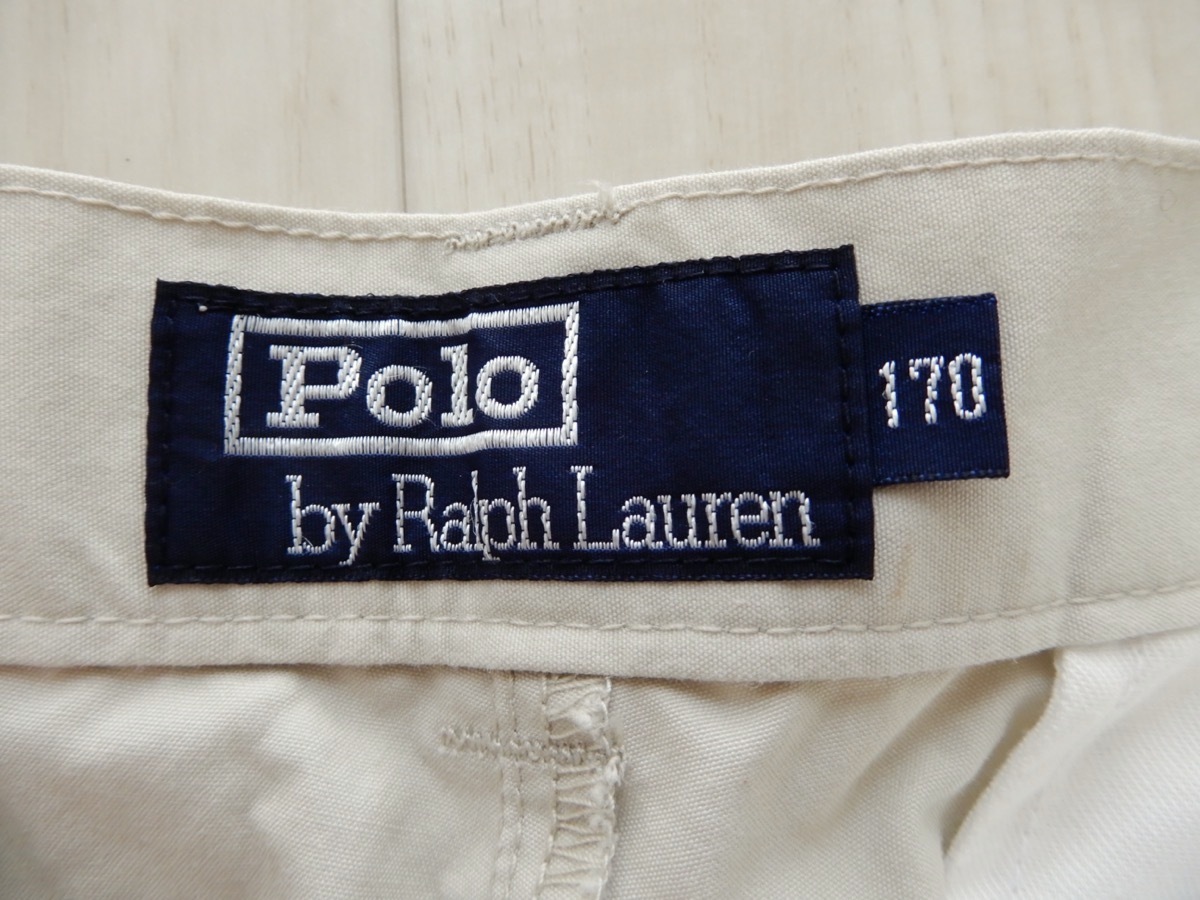 POLO ポロ ラルフローレン 子供服 コットン/綿100％ ストレートパンツ サイズ170 オフホワイト _画像8
