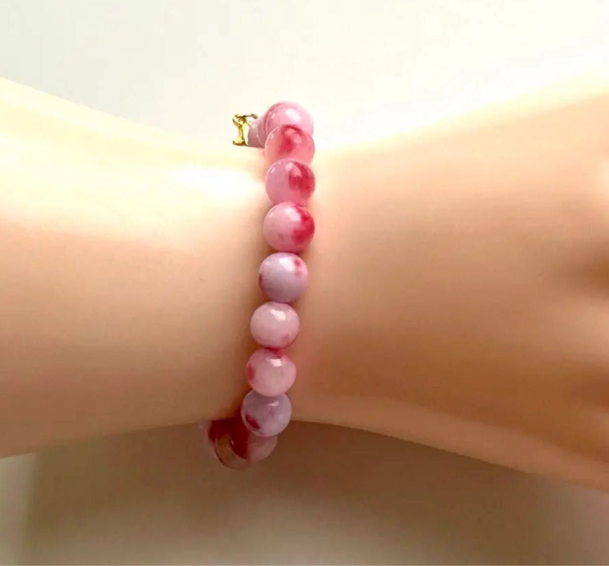 No.478 天然石ブレスレット　パワーストーン　ハンドメイド キャンディジェイド
