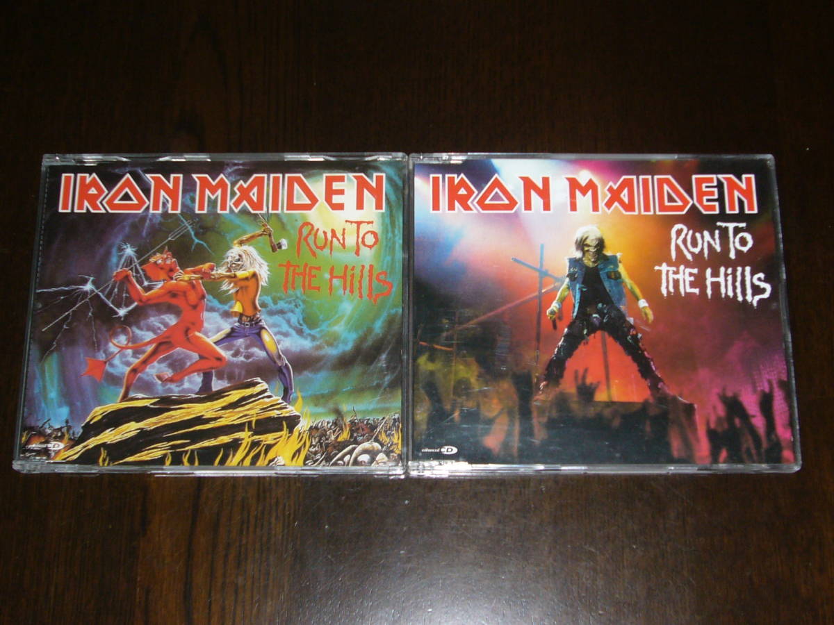 中古　輸入盤　CD Single 2枚セット　Iron Maiden Run To The Hills_画像1