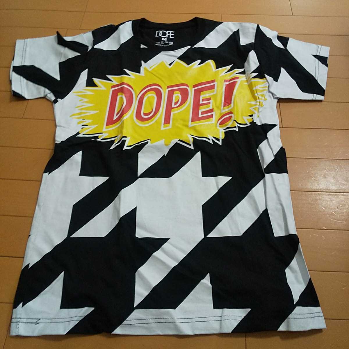 新品同様　DOPE 総柄Tシャツヒップホップ　HIPHOP_画像1