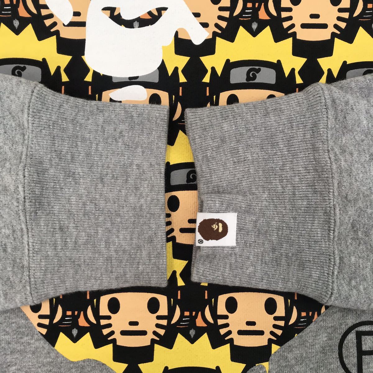 ★激レア★ NARUTO × BAPE ape head 長袖スウェット Mサイズ a bathing ape baby milo ナルト エイプ ベイプ アベイシングエイプ マイロ_画像5