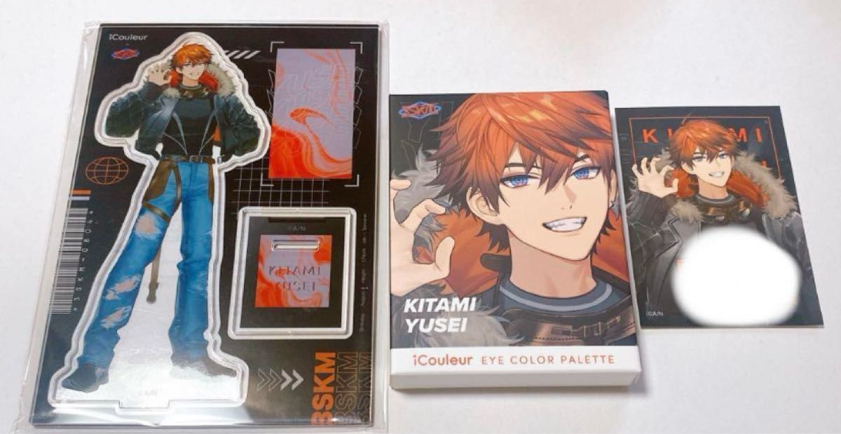 にじさんじ 北見遊征 アクスタ アイシャドウ TDC チェキ カード にじさんじ 北見遊征 iCouleur アイシャドウパレット アクリル
