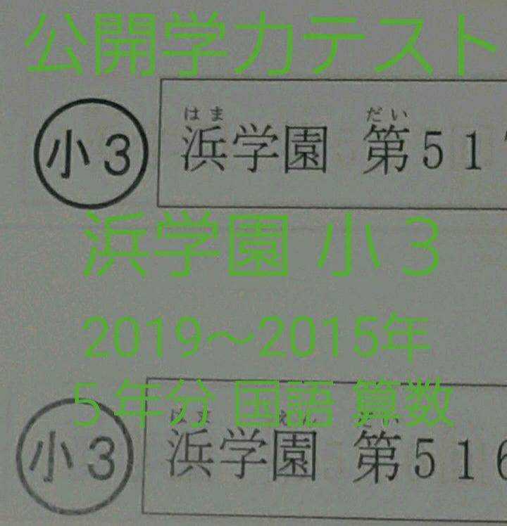 浜学園　小３　公開学力テスト　５年分　算数　国語　2教科　フルセット_画像1