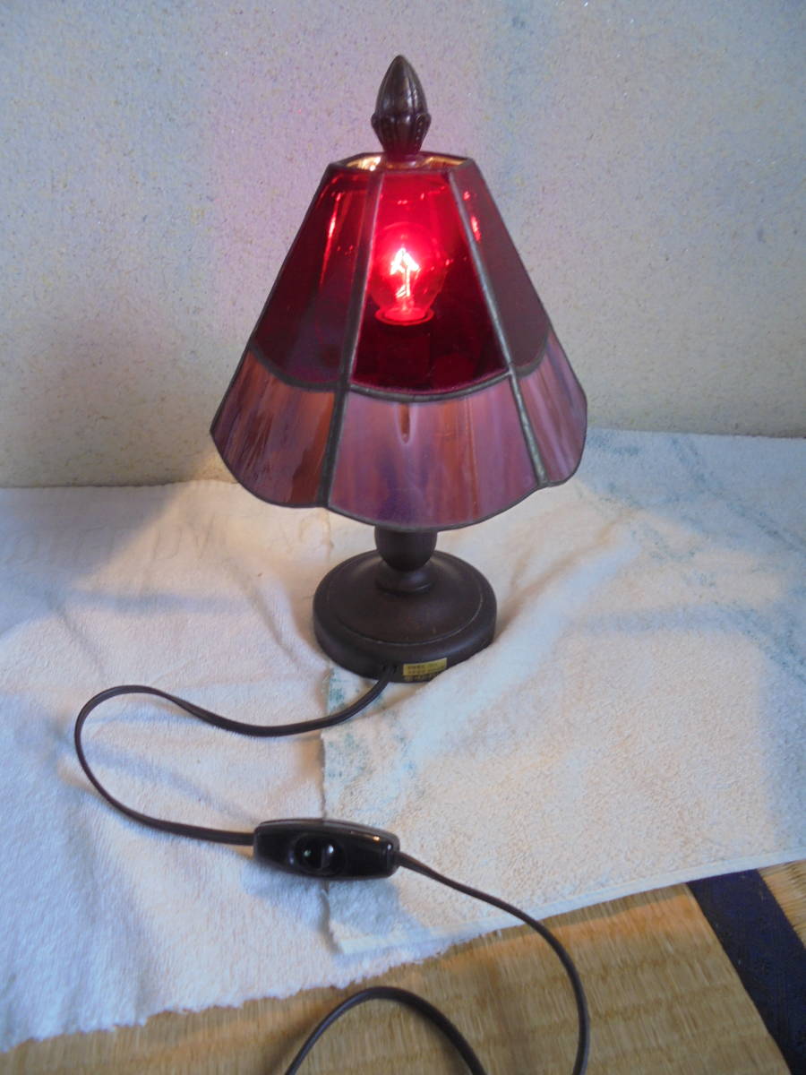  retro style stand light * table stand light / stained glass style hexagon umbrella / on/off switch . switch /