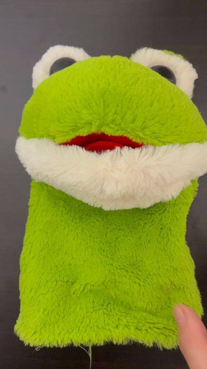 カエル パペット人形 ぬいぐるみ