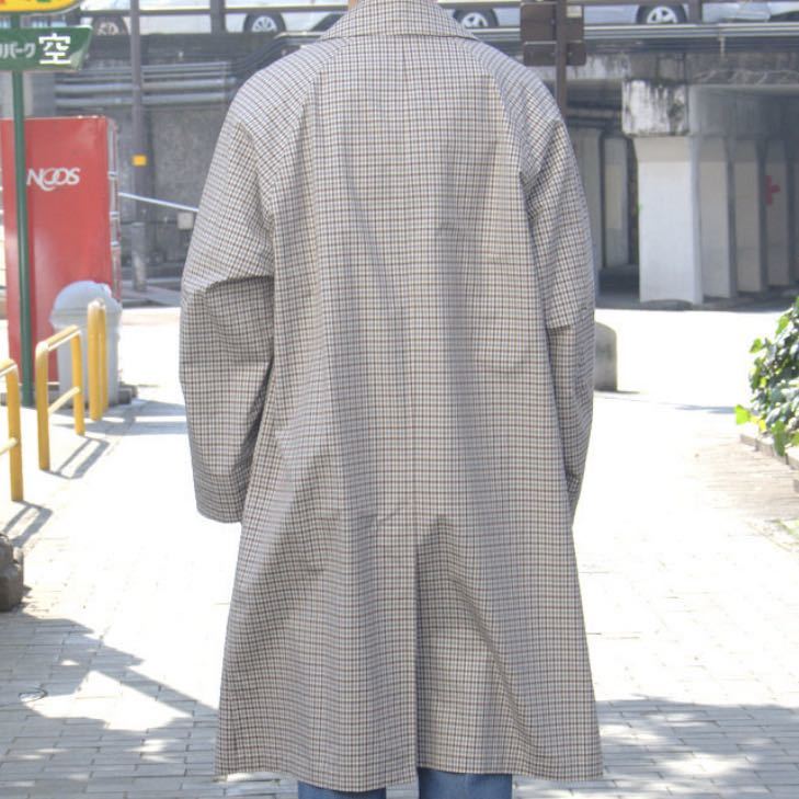 【新品】即決★ AURALEE オーラリー ★FINX WEATHER CLOTH CHECK COAT アイボリー 19ss 完売 ステンカラーコート アウター チェック ロング_画像9