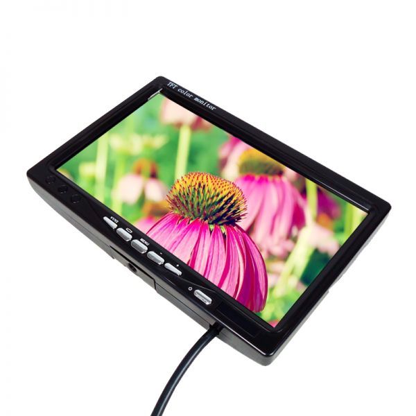 24V TFT LCD liquid crystal 7 -inch on dash monitor image . rotation function monitor stand embedded head rest back monitor memory power supply function 