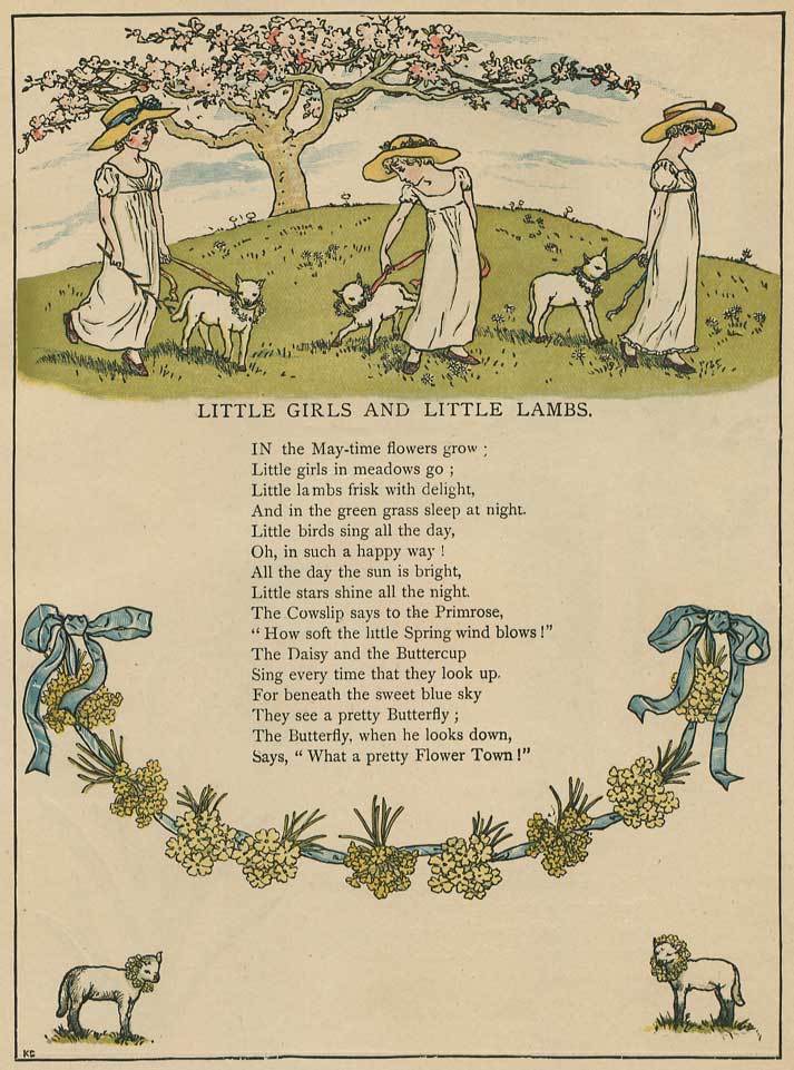 【特価】 ≪ ケイト グリーナウェイ ≫ オリジナル木版画 MARIGOLD GARDEN ⅩⅩⅦ 1880年 KATE GREENAWAY 1
