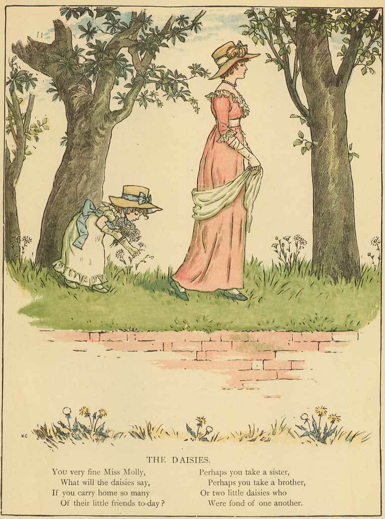 【特価】　≪　　ケイト グリーナウェイ　　≫　　オリジナル木版画　　　 MARIGOLD　GARDEN　Ⅱ　　1880年　　KATE GREENAWAY