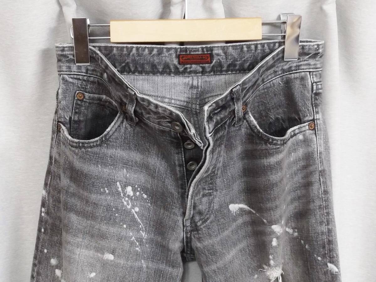 * включая доставку Johnbull Johnbull повреждение Denim джинсы авария & ремонт обработка Vintage черный higeataliY2K 90s б/у одежда женщина 