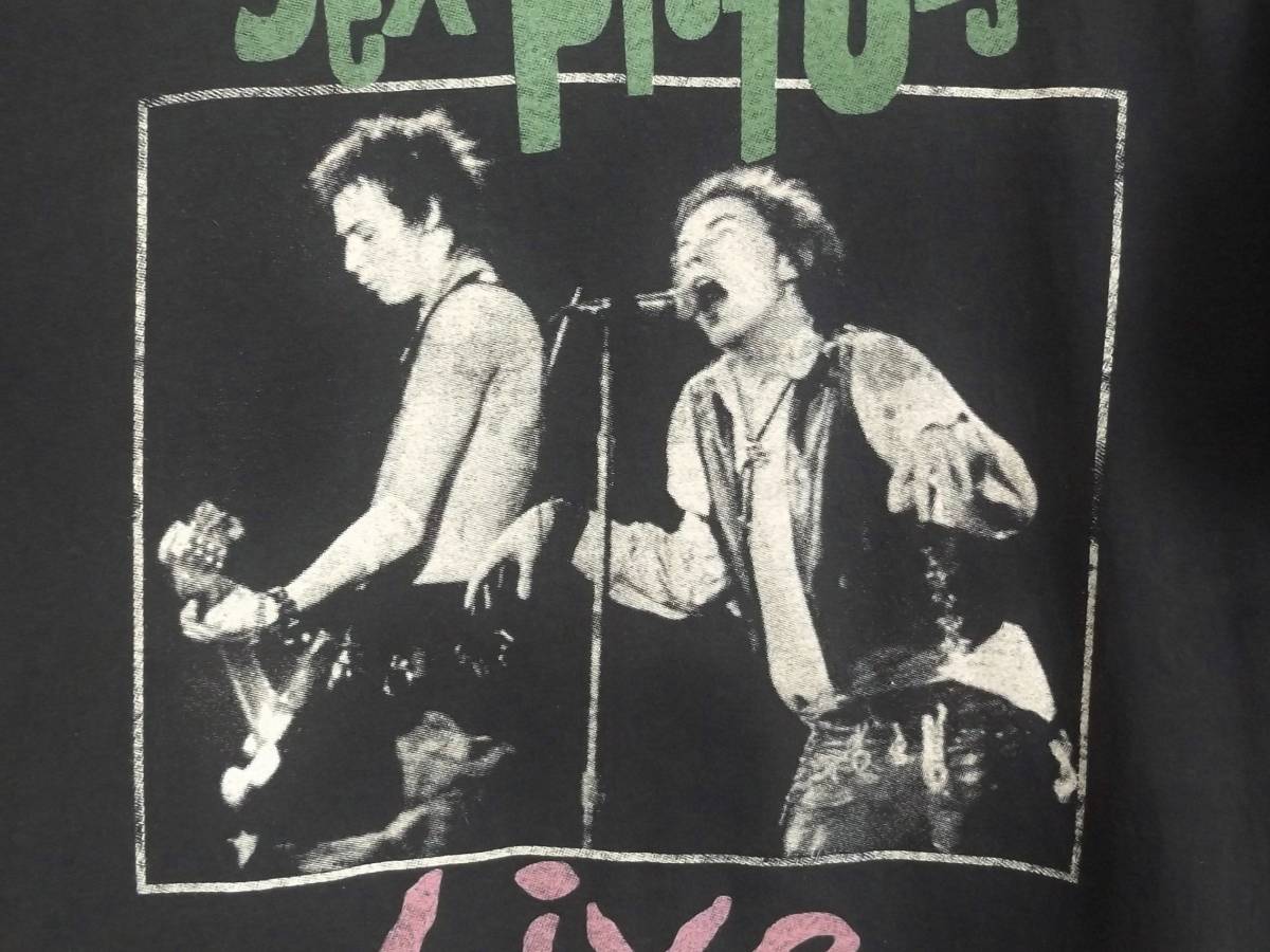  almost new goods SEX PISTOLS sex piste ruz T-shirt photo print Vintage processing black sido* vi car Span clock band Y2K 90s