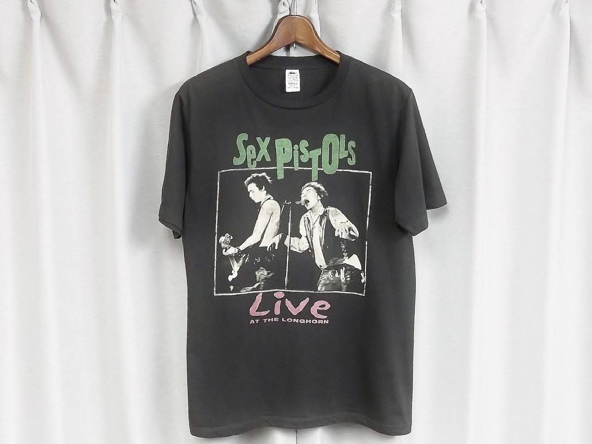 ほぼ新品 SEX PISTOLS セックスピストルズ Tシャツ フォトプリント ヴィンテージ加工 黒 シド・ヴィシャス パンク ロック バンド Y2K  90s