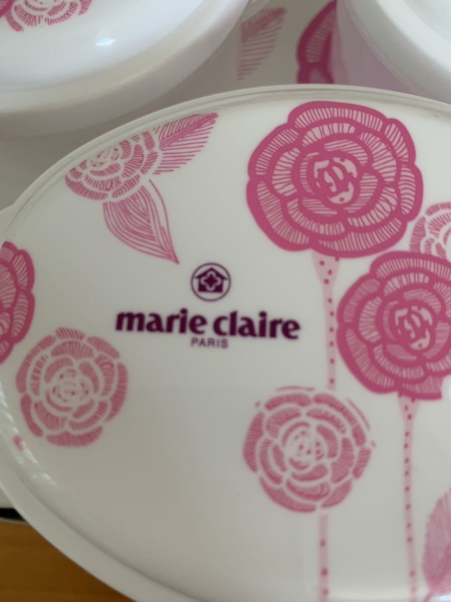 台所用品 marie claire マリ・クレール 電子レンジ容器　3個セット 花柄 ピンク かわいい 新品 未使用品 送料無料_画像7