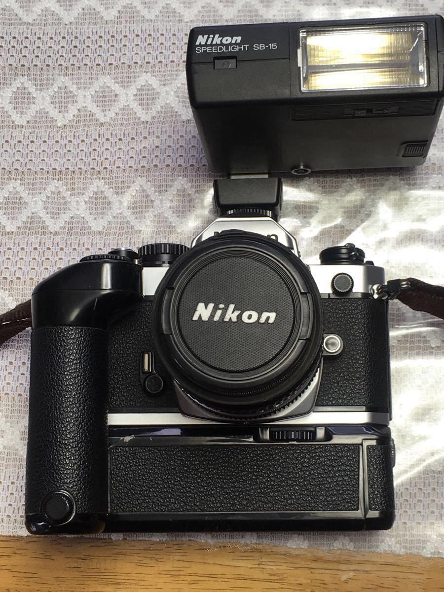 Nikon 中古品 FM2 一眼レフカメラ レンズ フラッシュ シャッタードライブ