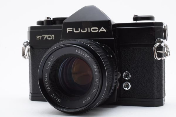 [并品]フジカ FUJICA ST701 35mm フィルムカメラ ブラック 黒+ SMC TAKUMAR 55mm f/1.8 2486001