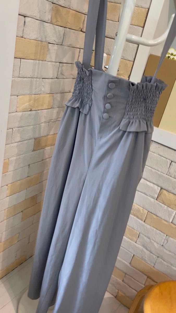 ロングサロペット サロペット オーバーオール オールインワン シフォンサロペット 春夏サロペット ゆったりパンツ ワイドパンツ