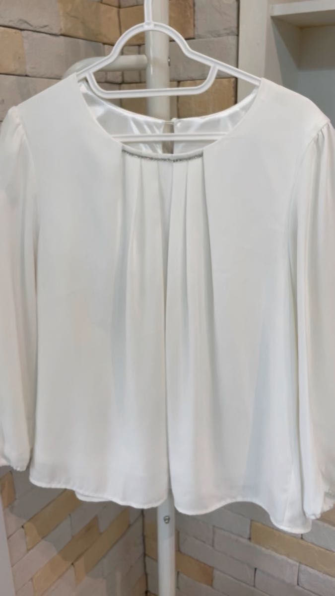 長袖ブラウス シフォンブラウス シースルーブラウス リボンブラウス ハイネックブラウス シフォンブラウス 清楚 上品 婚活 未使用