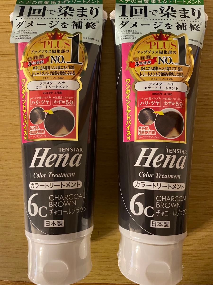 テンスター ヘナ カラートリートメント チャコールブラウン 6c 2本セット
