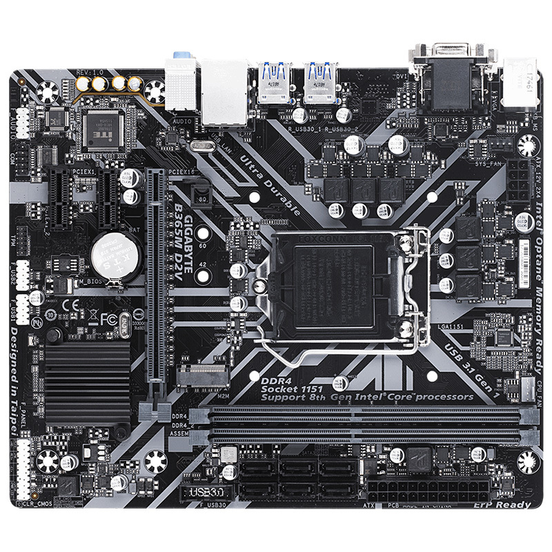  new goods GIGABYTE B365M D2V motherboard Intel B365 LGA 1151 no. 8 generation. no. 9 generation Core i7/ i5/ i3,Celeron,Pentium MicroATX DDR4