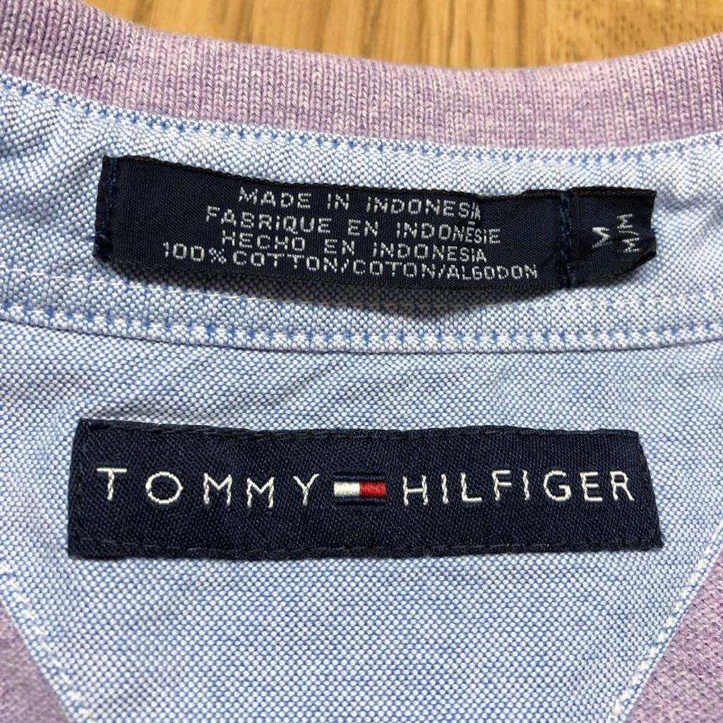 USA直輸入【TOMMY HILFIGER】トミーヒルフィガー / 半袖シャツ ポロシャツ 鹿の子シャツ トップス コットン100% アメカジ ロゴ刺繍 USA古着_画像4