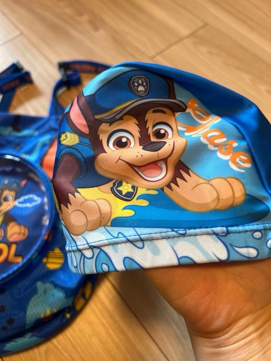 【新品】パウパトロール プール スイミング バッグ ゴーグル キャップ ポーチ 新品】パウパトロール プール スイミング バッグ ゴーグル