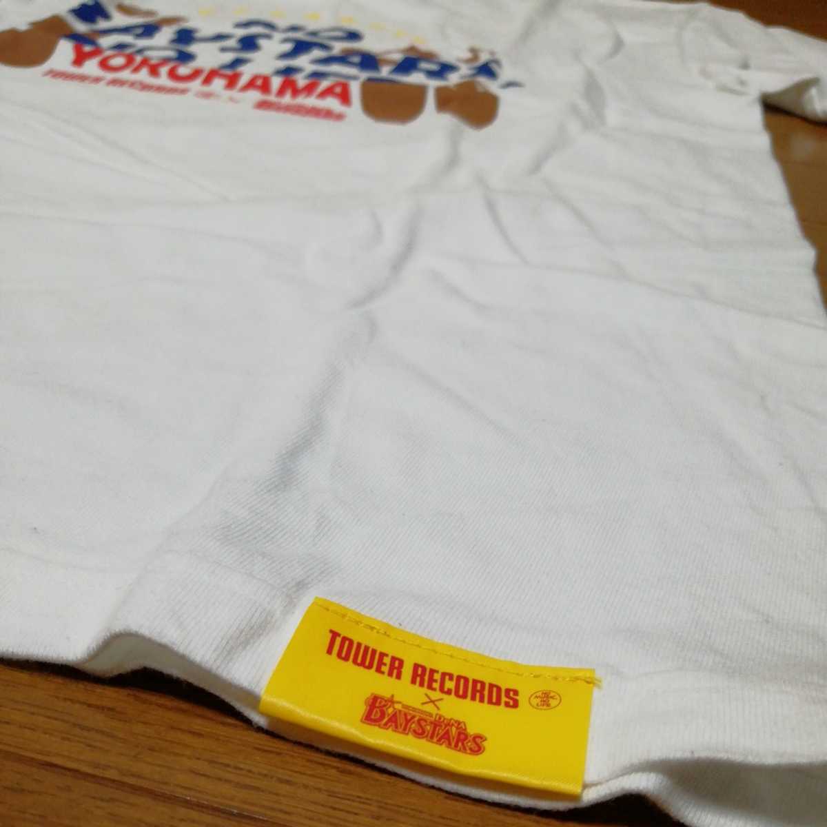 美品 横浜DeNA サイズL ベイスターズ タワレコード コラボ Tシャツ 横浜ベイスターズ ベイスターズ DeNA NPB プロ野球_画像3