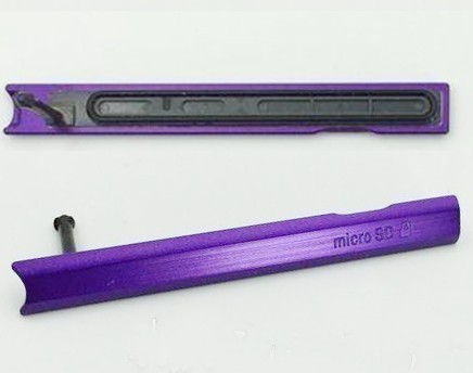 Xperia Z Ultra SIMキャップ 紫 microSD側 防水サイドカバー パープル C6833やSOL24の部品 交換補修パーツ 修理用にa2_画像1