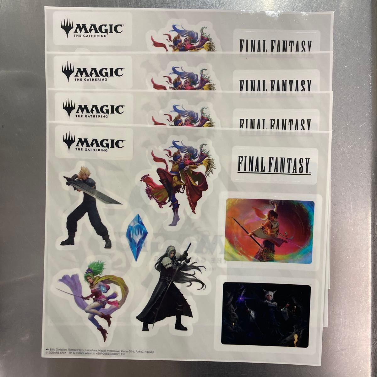 mtg 大戦祭 ff ステッカー シール フルコンプ MTG FFコラボ ステッカー 4枚セット ファイナルファンタジー