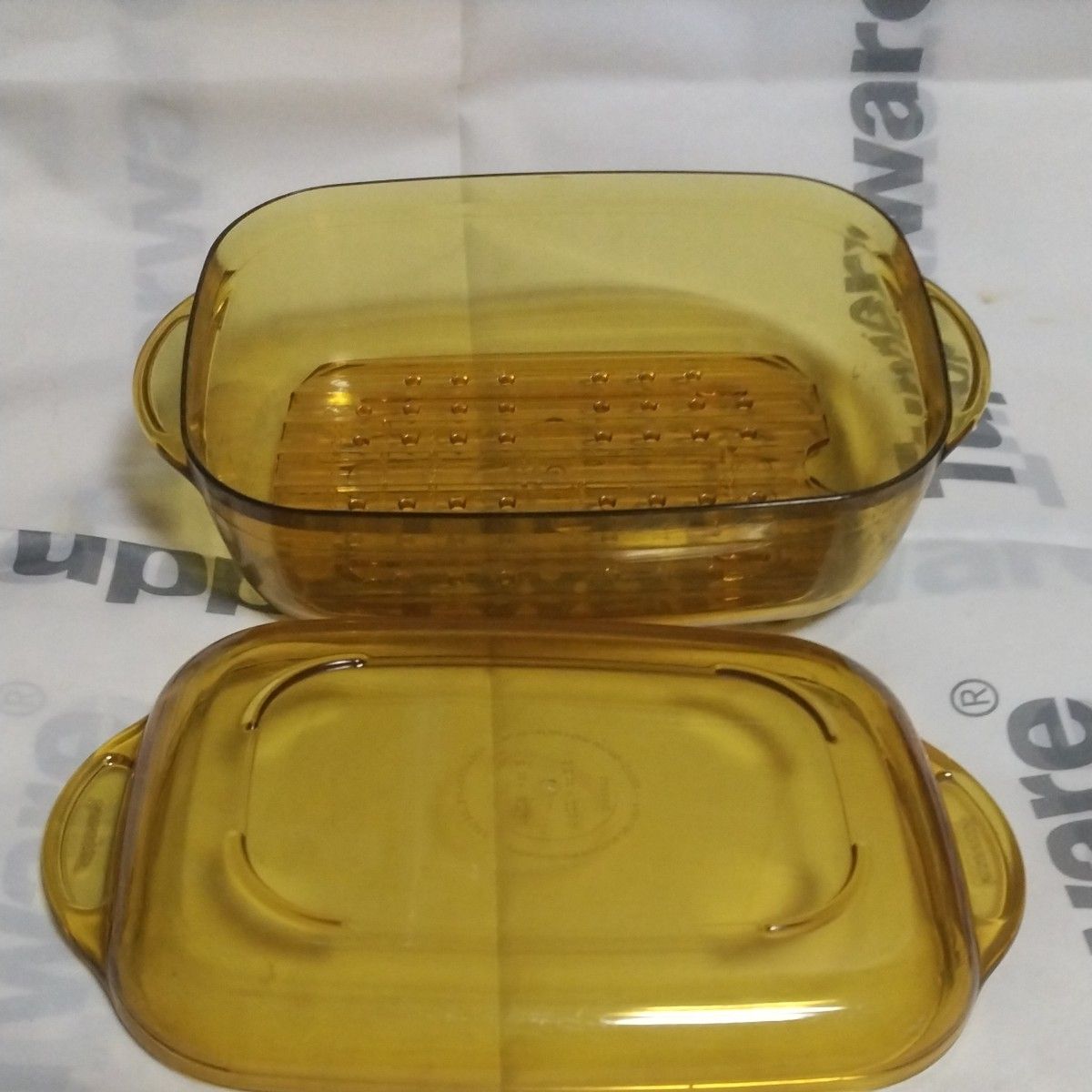 ★大特価‼︎ タッパーウェーブ2000角型すのこつき&ロックンサーブ260ml 使用品】タッパーウェーブ2000 角形小 すのこ付き|Yahoo!フリマ