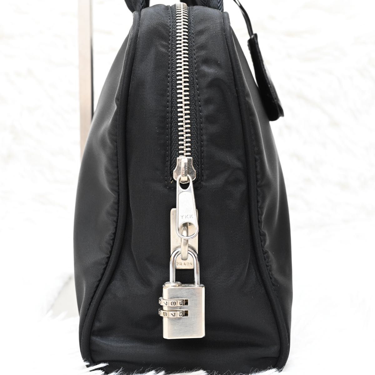 美品 PRADA プラダ ハンドバッグ テスートナイロン カデナ B8495