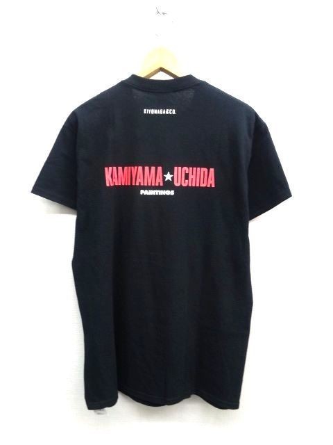 HZ9136★KIYONAGA&CO. KAMIYAMA★UCHIDA PAINTINGS FACE- TEE Tシャツ★M★黒★キヨナガアンドコー_画像4