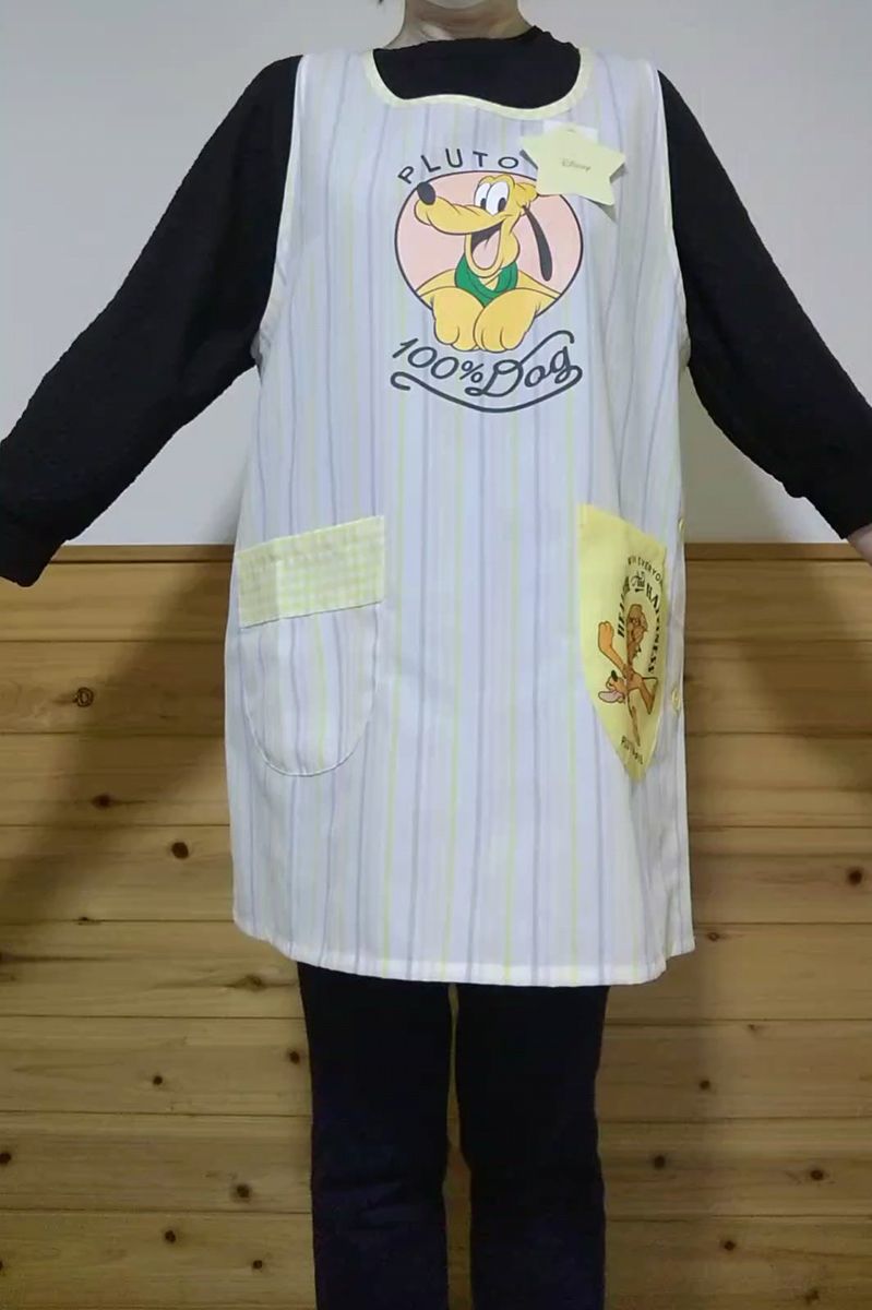 ディズニー プルート エプロン 保育士 M L キャラクター PLUTO PUPPIES パステルカラー 介護士