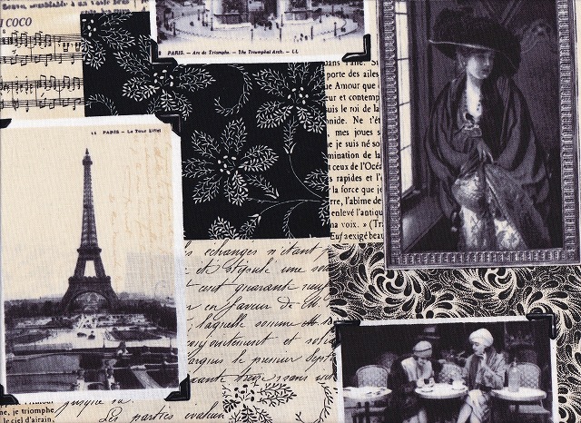 プリントコットン Timeless Treasures Fabrics 110×50 パリの風景の画像1