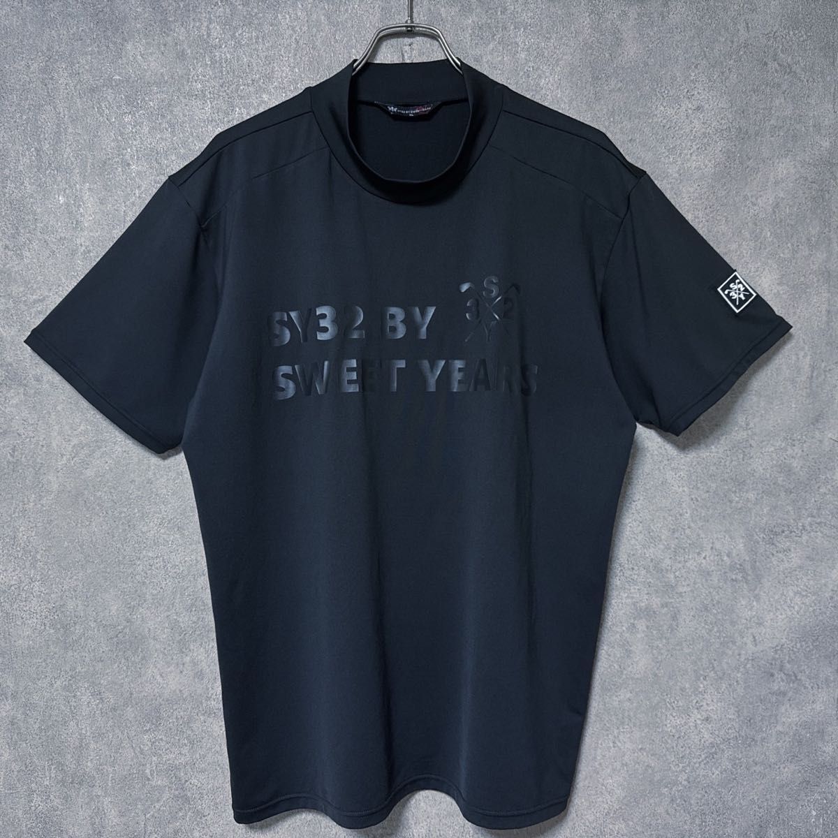 SY32 エスワイサーティトゥ ゴルフウェア モックネックシャツ XL ブラック SY32 エスワイサーティトゥ ゴルフウェア モックネックシャツ XL