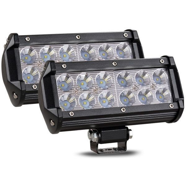 CooAgo LEDワークライト 36W 広角タイプ(60度) 6000K IP67防水 CREE製 10-30VDC対応 12V/24V兼用 LED 作業灯 角形 ホワイト ( 2個セット )_画像1