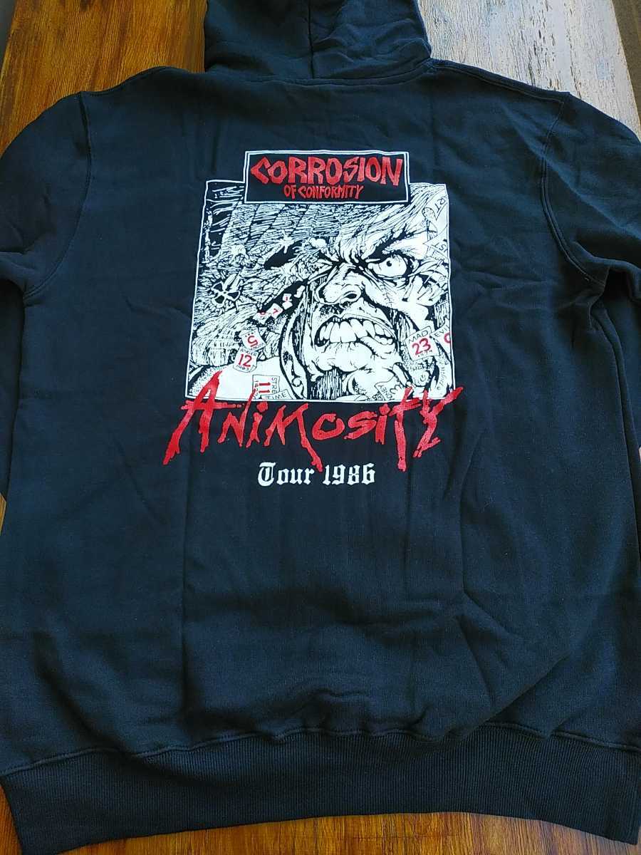 C.O.C. Corrosion of Conformity スウェット パーカー Animosity tour 1986 黒XL / slayer metallica pushead パスヘッド s.o.d. coc_画像1