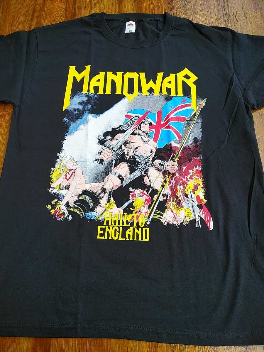 MANOWAR Tシャツ Hail To England 黒L マノウォー / iron maiden accept metallica judas priest motorhead helloween running wild_画像1